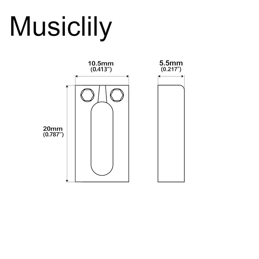 Amazon.co.jp: Musiclily Ultra 10.5mm ギター用Off-set ブラス